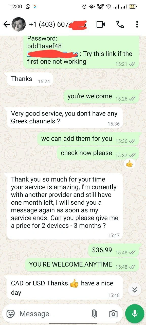 Customer Feedback IPTV